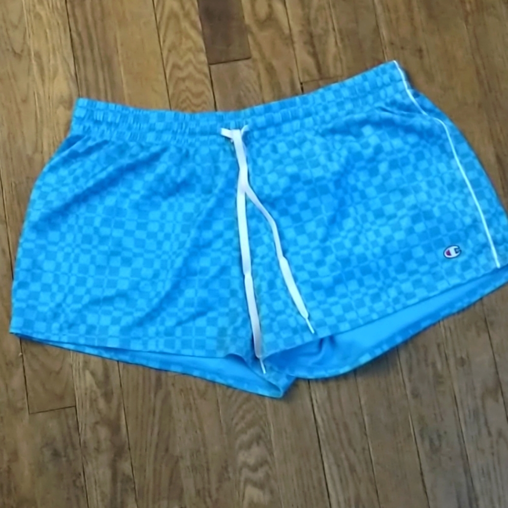 Women's champion shorts blue size large